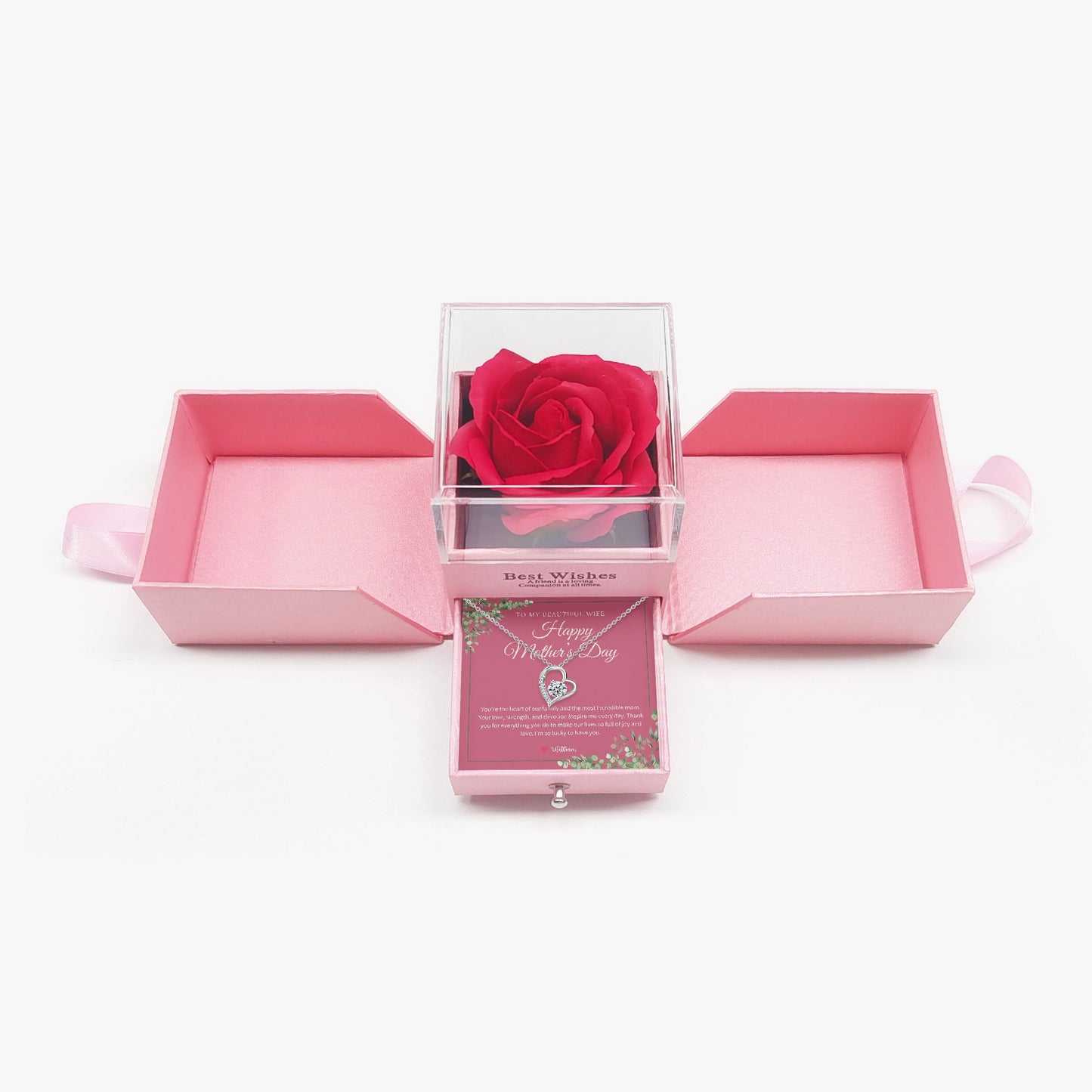 Zirconia Necklace with Gift Box - To My Beautiful Wife - furevermama