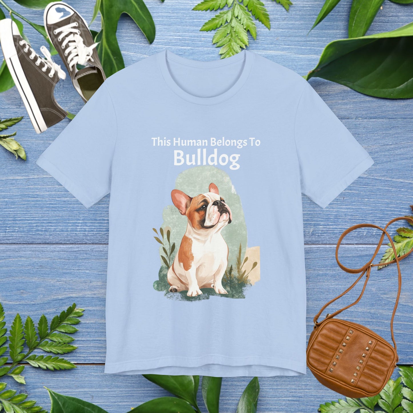 This Human Belongs To Bulldog Jersey Tee - furevermama