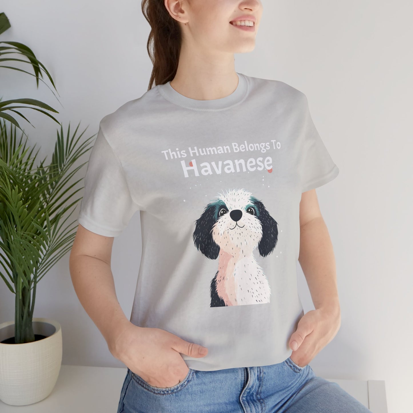 This Human Belongs To Havanese Unisex T-Shirt - furevermama