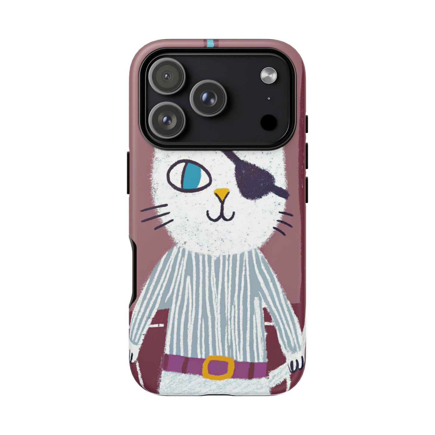 Phone Cases - Hand-Drawn Pirate Cat Design for Cat Lovers