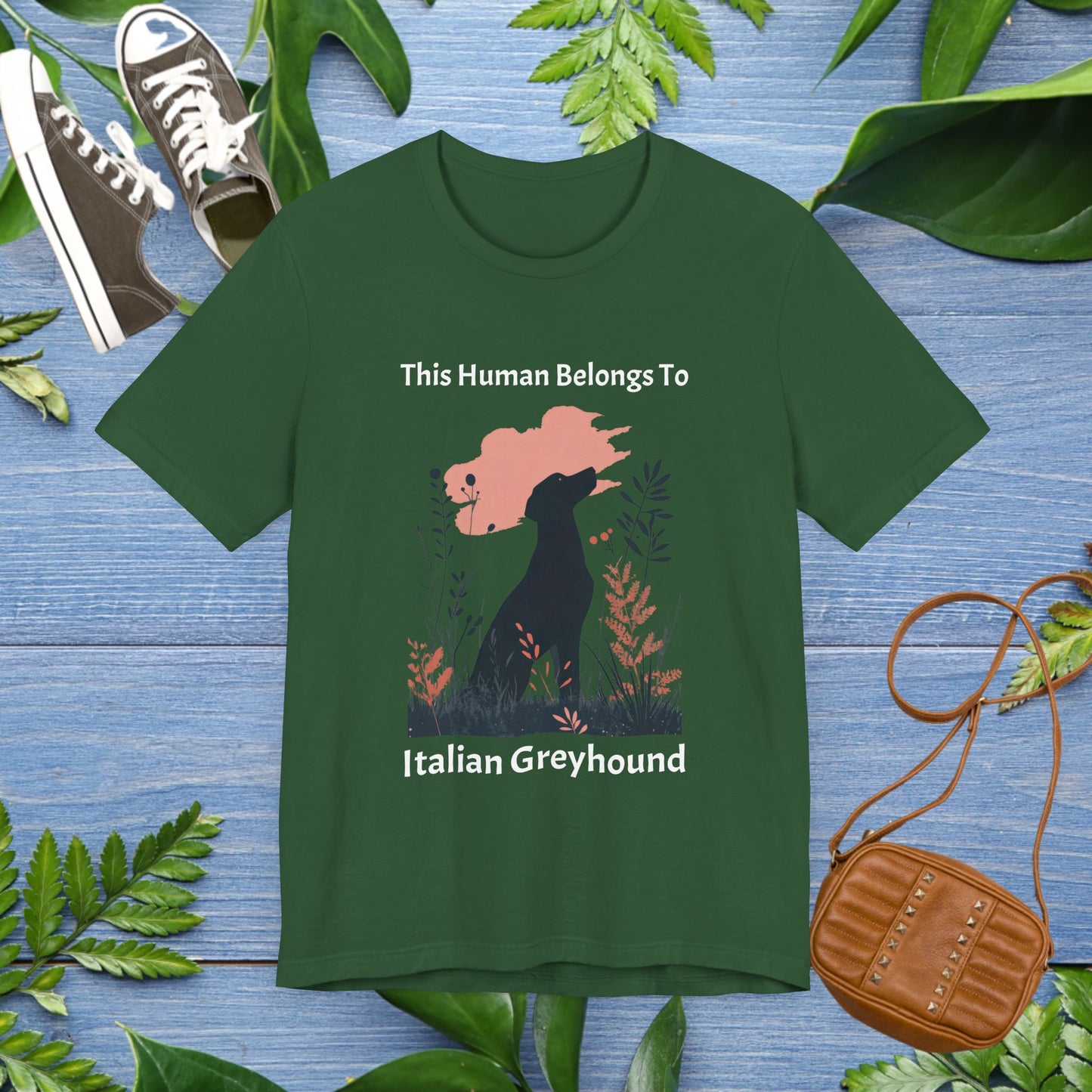 This Human Belongs To Italian Greyhound Jersey Tee - furevermama