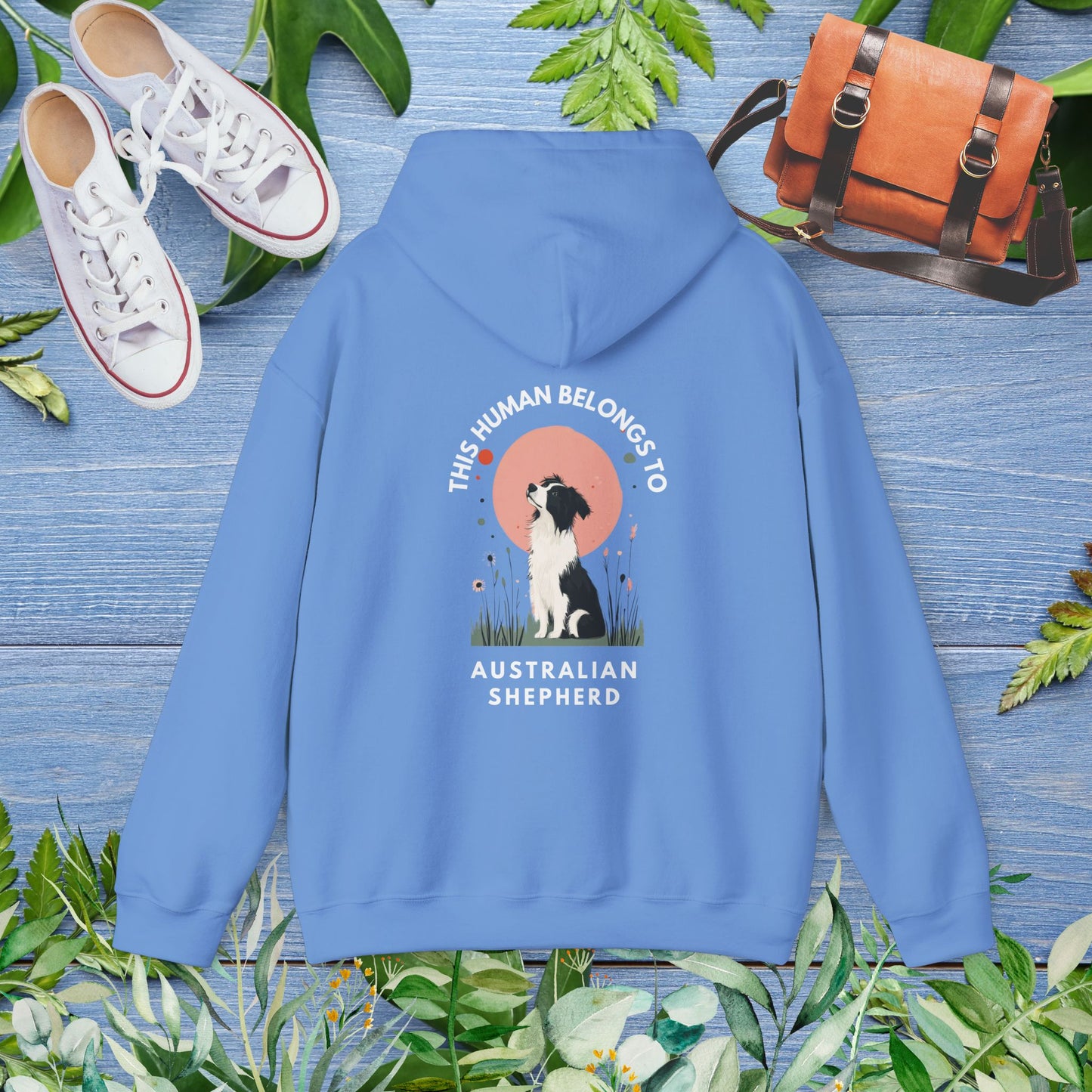 This Human Belongs To Australian Shepherd Unisex Hoodie - furevermama