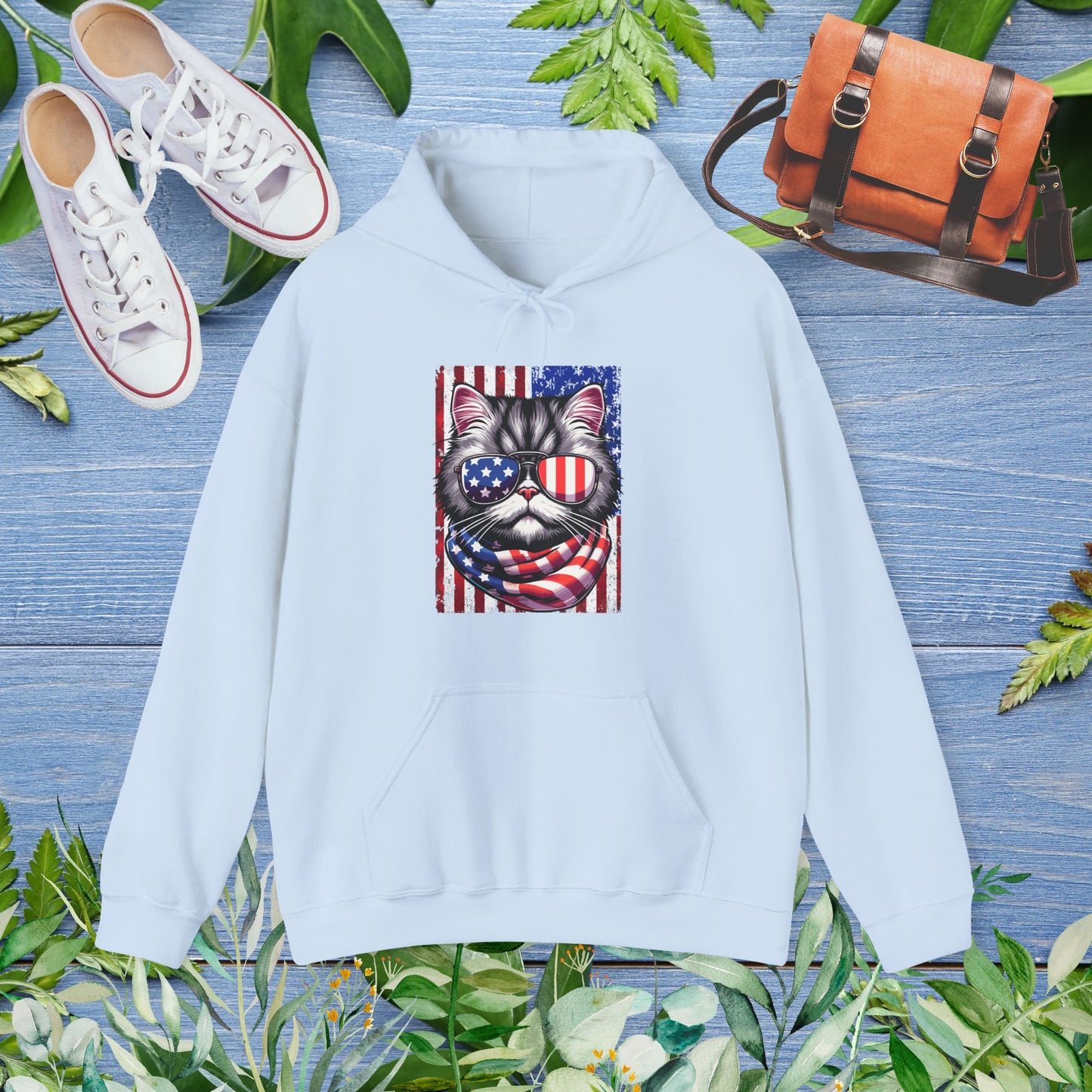 Patriotic Cat Hoodie - furevermama