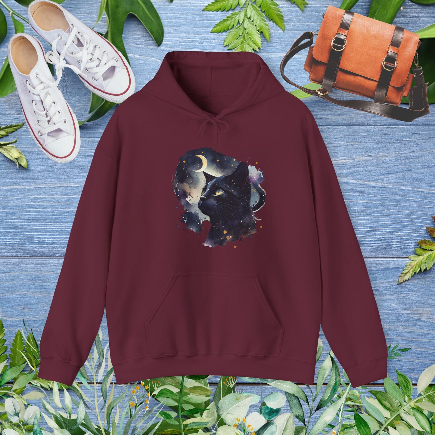 Moon Night Cat Unisex Hoodie - furevermama