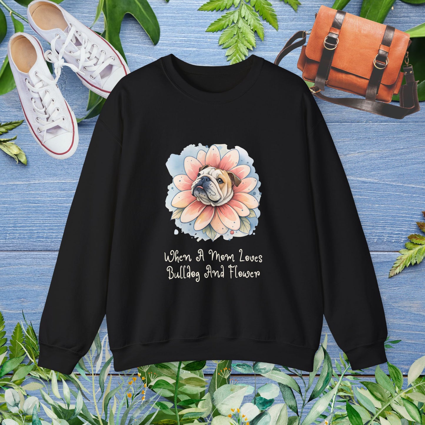 Bulldog Flower Unisex Sweatshirt - furevermama