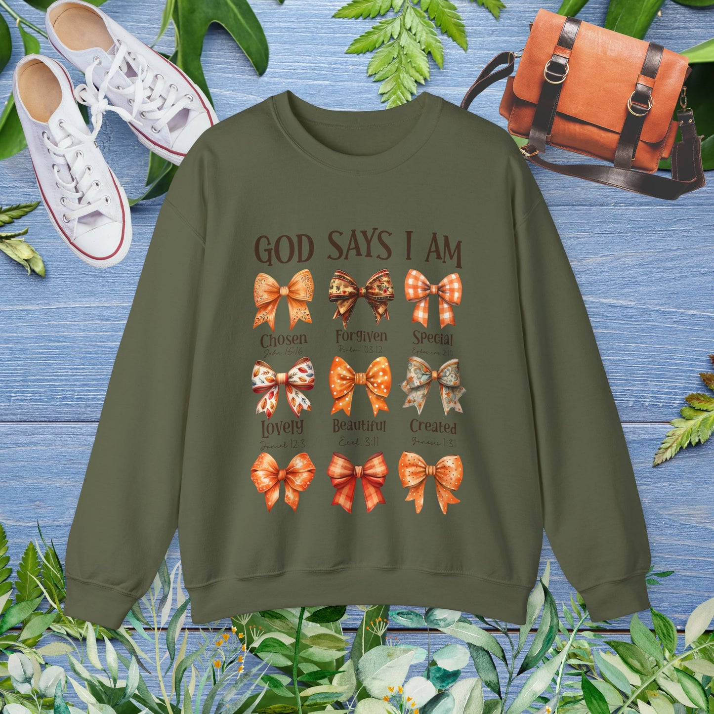 God Says I Am Crewneck Sweatshirt - furevermama