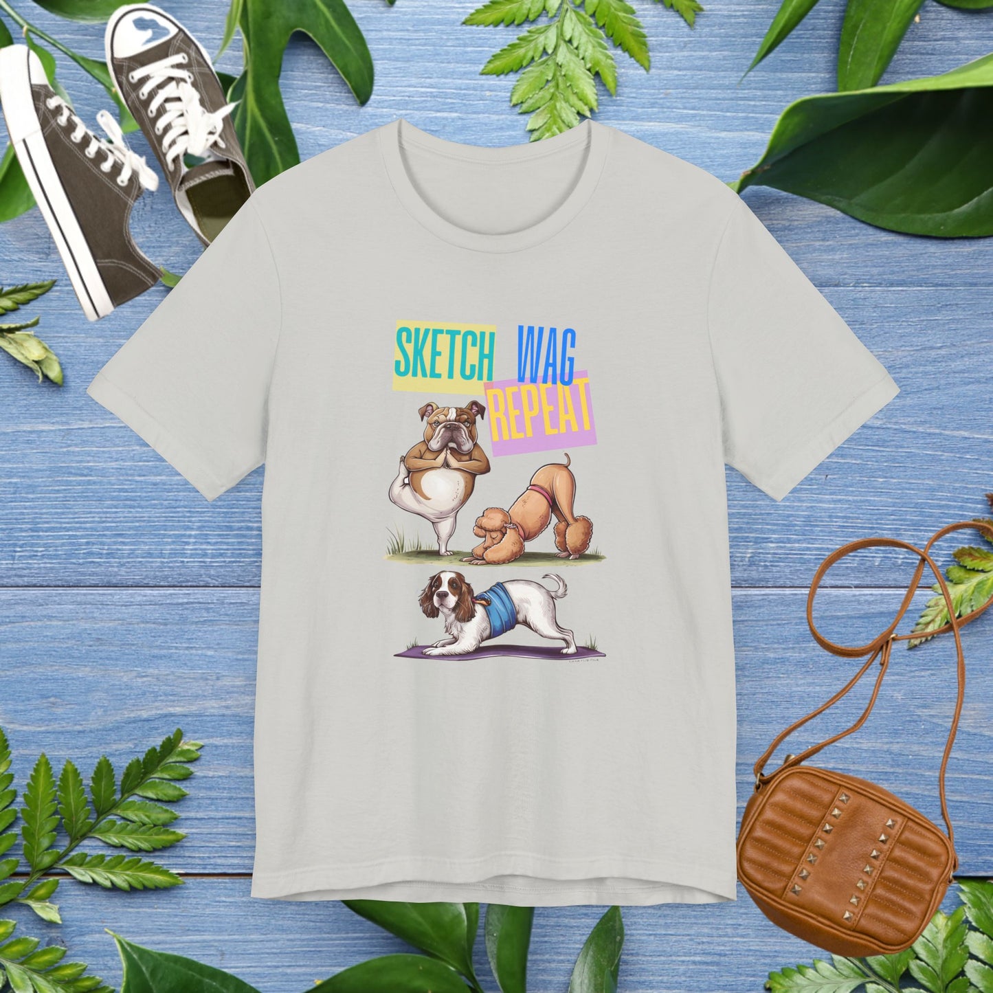 Sketch Wag Repeat Dog Lover T-Shirt - furevermama