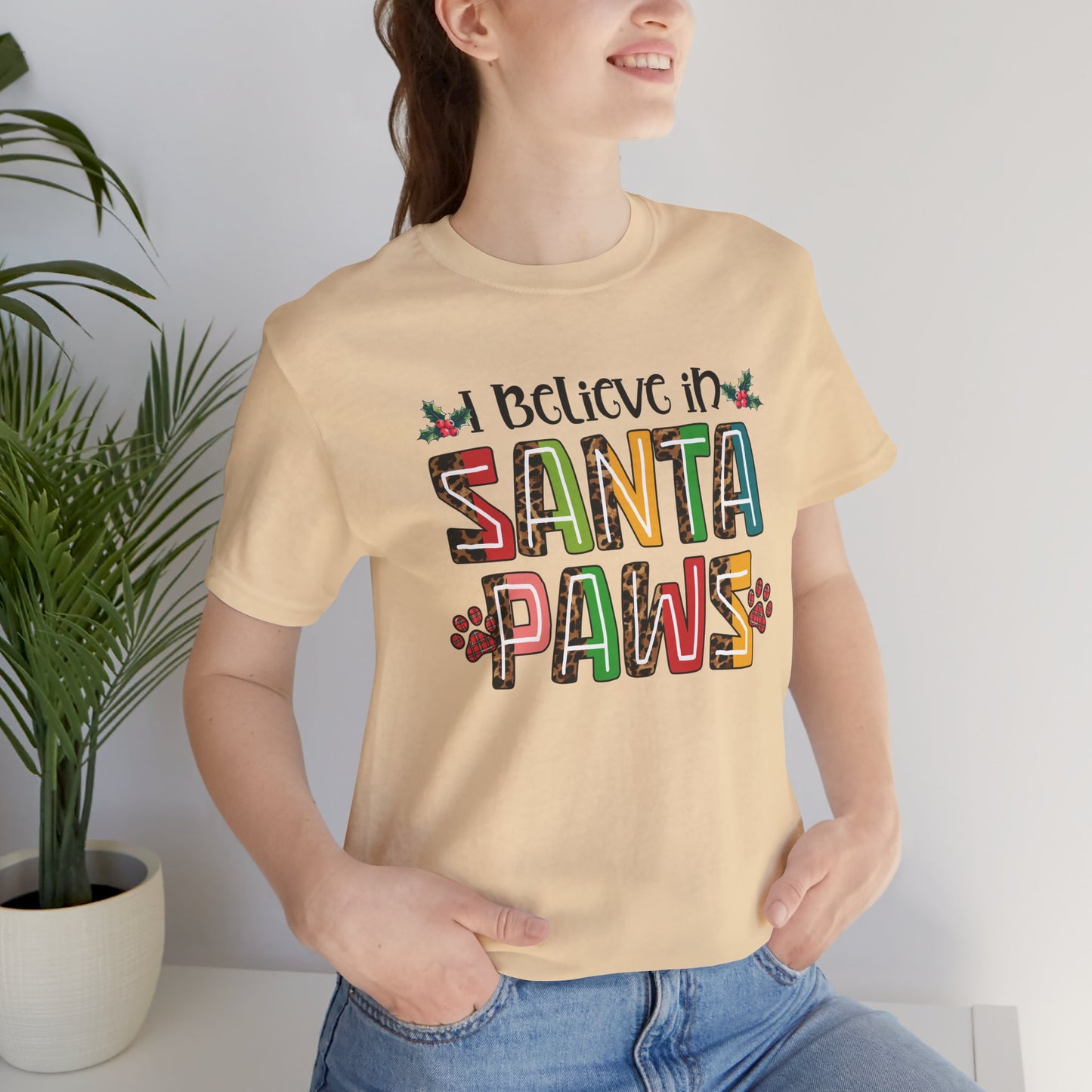 I Believe In Santa Paws Jersey Tee - furevermama