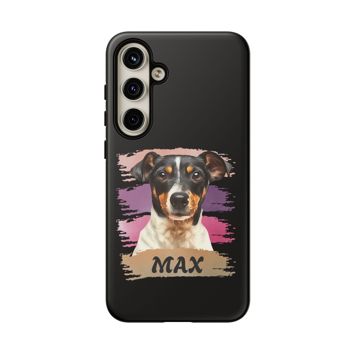 Custom Pet Portrait Phone Case, Pink Brush Edition - furevermama