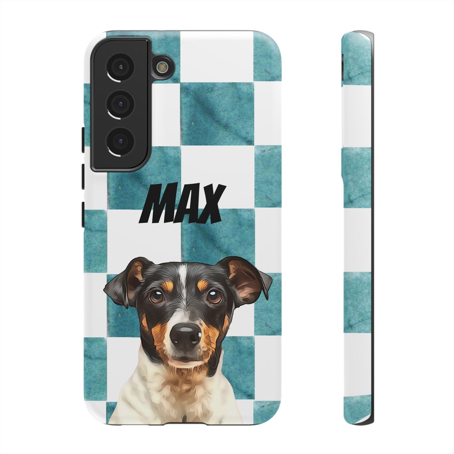 Custom Pet Portrait Phone Case, Checker Edition - furevermama