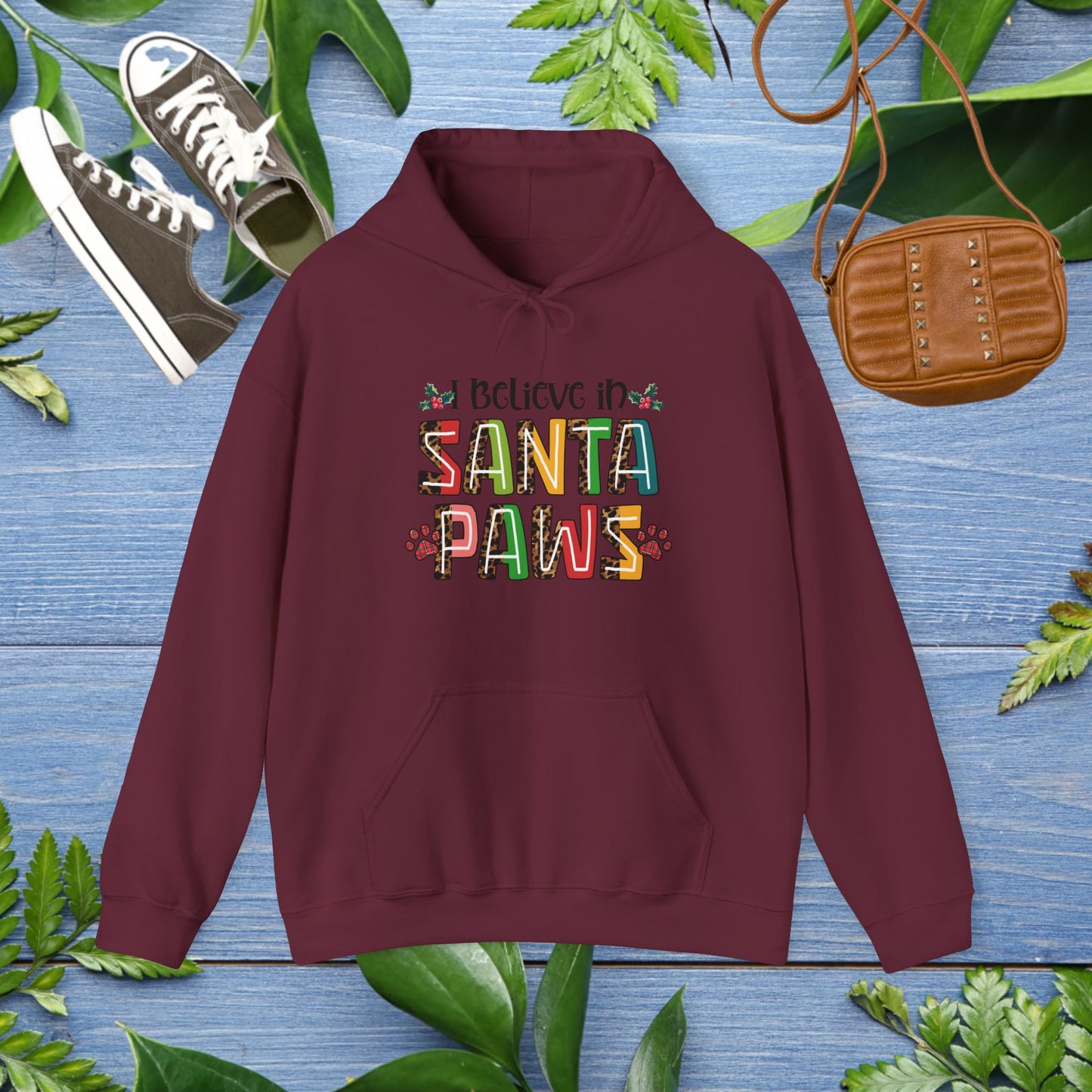 I Believe In Santa Paws Unisex Hooded Sweatshirt - furevermama