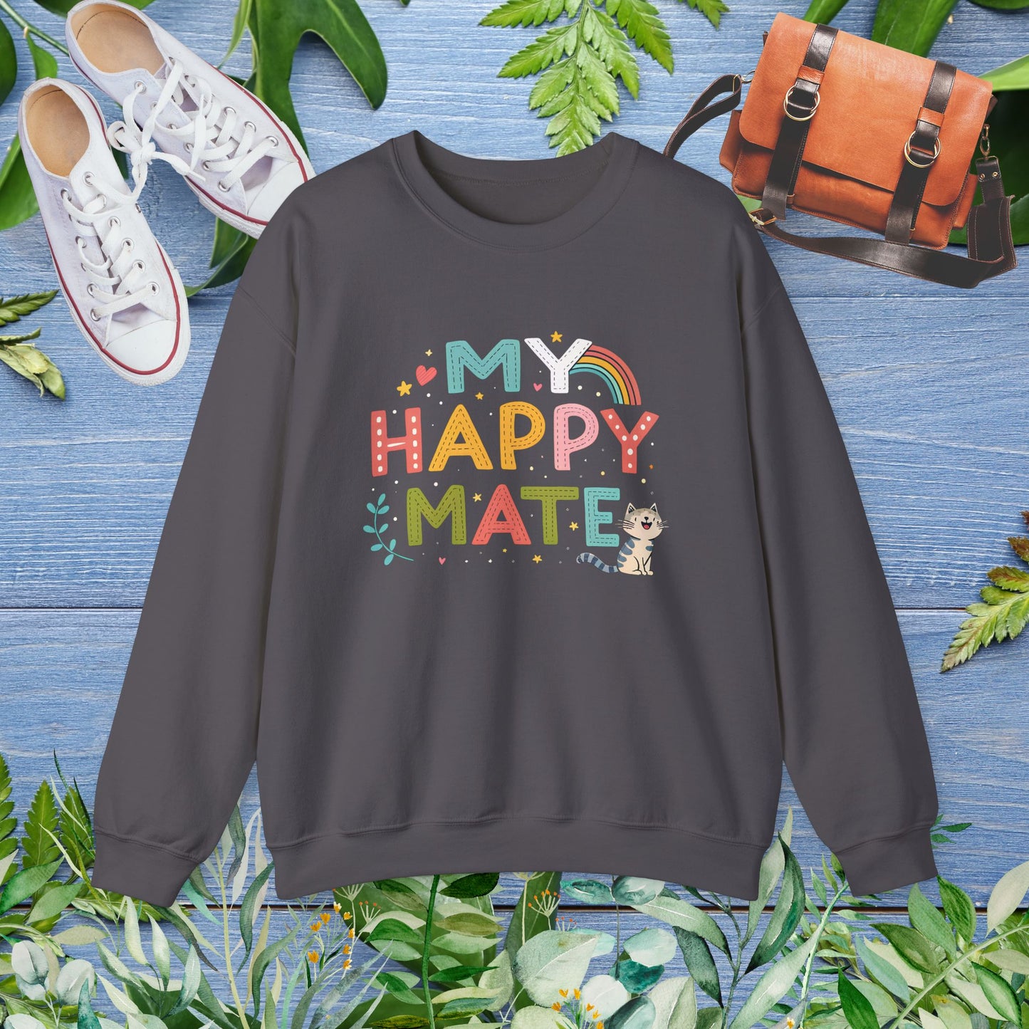 My Happy Mate Sweatshirt, Cat Sweatshirt - furevermama