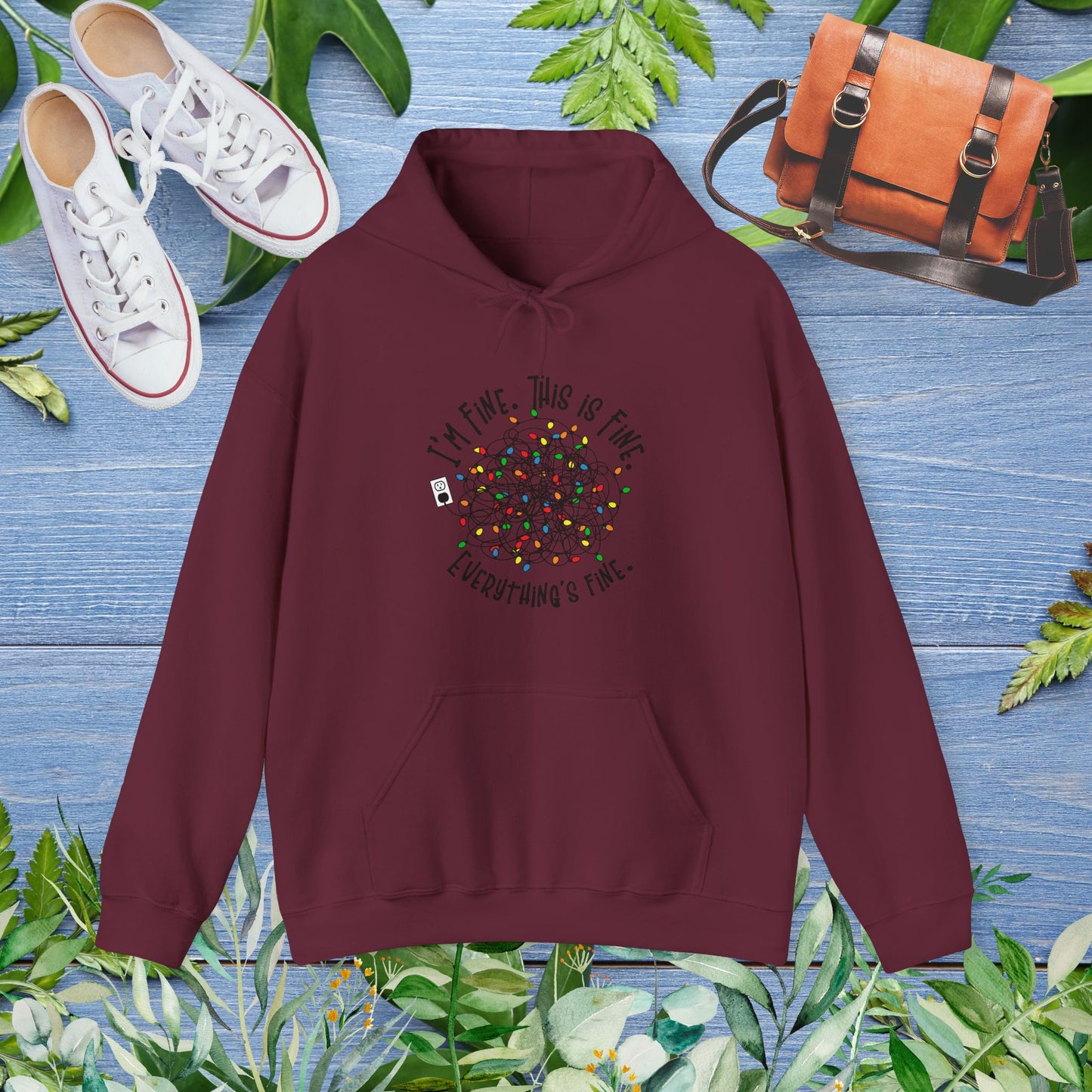 Everything Is Fine Unisex Heavy Blend™ Hoodie - furevermama