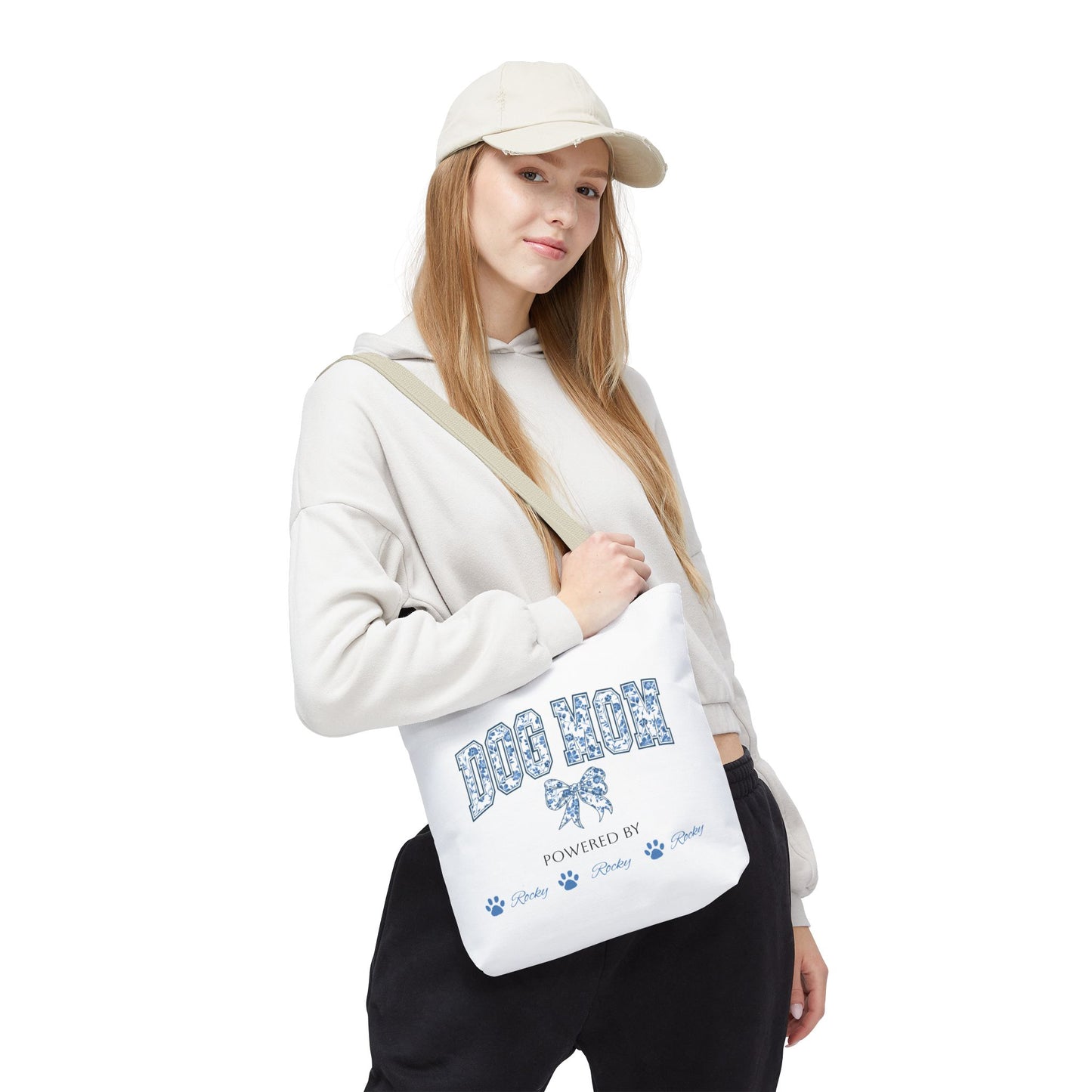 Personalised Dog Mom Powered by Dogs Tote Bag (Max 6 Dog Names) - furevermama