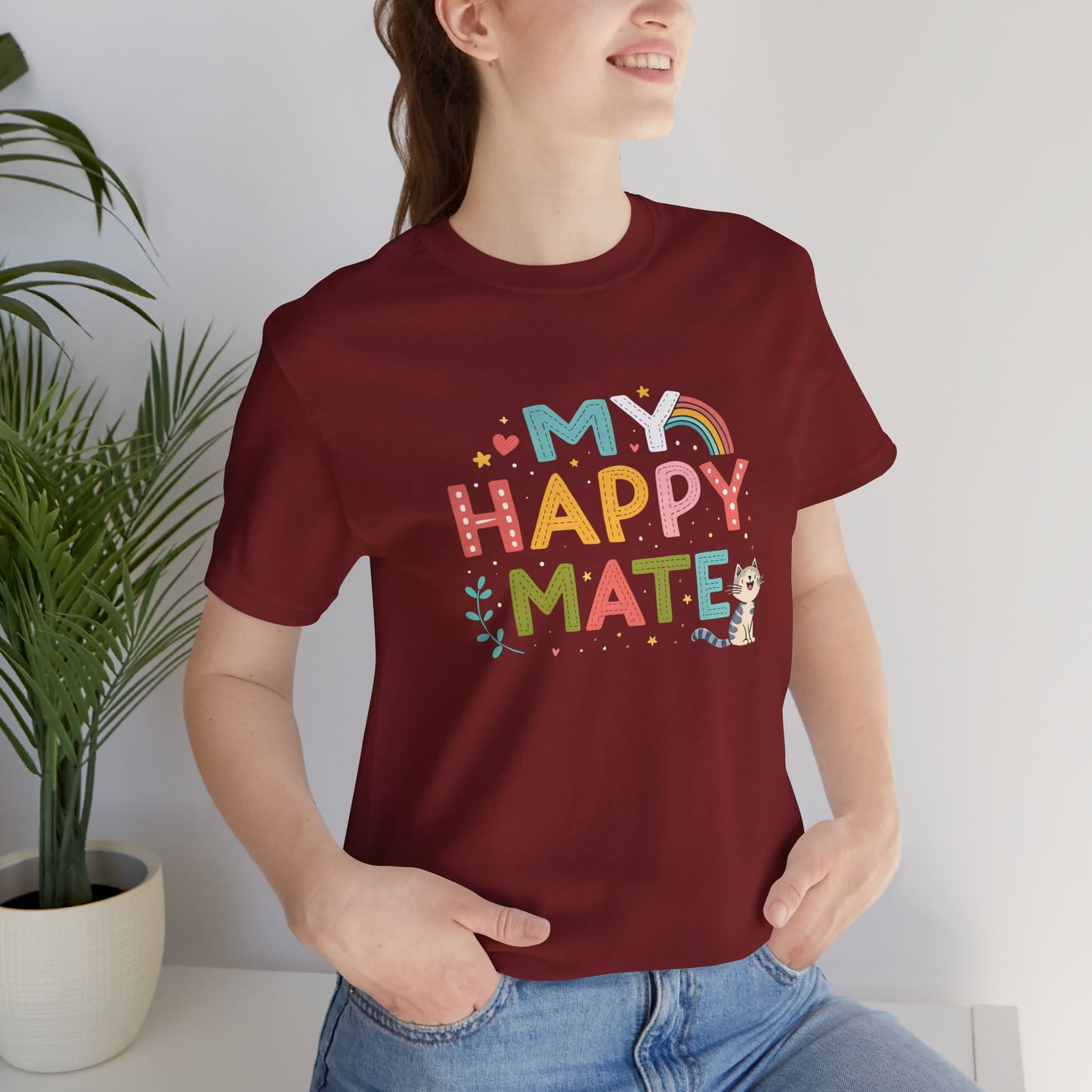 My Happy Mate Cat Graphic T-Shirt - furevermama