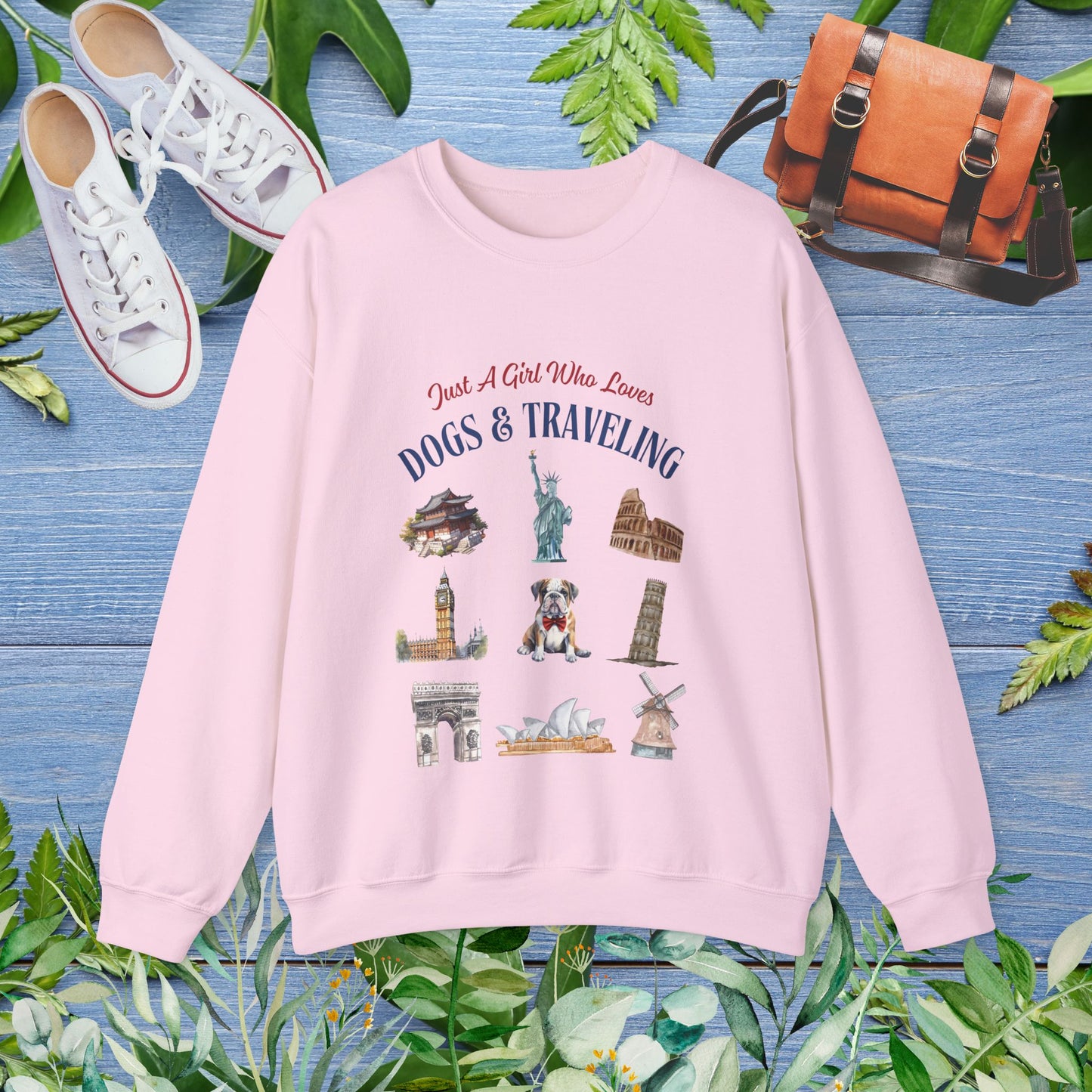 (Custom) Just A Girl Who Loves Dogs and Traveling Sweatshirt - furevermama