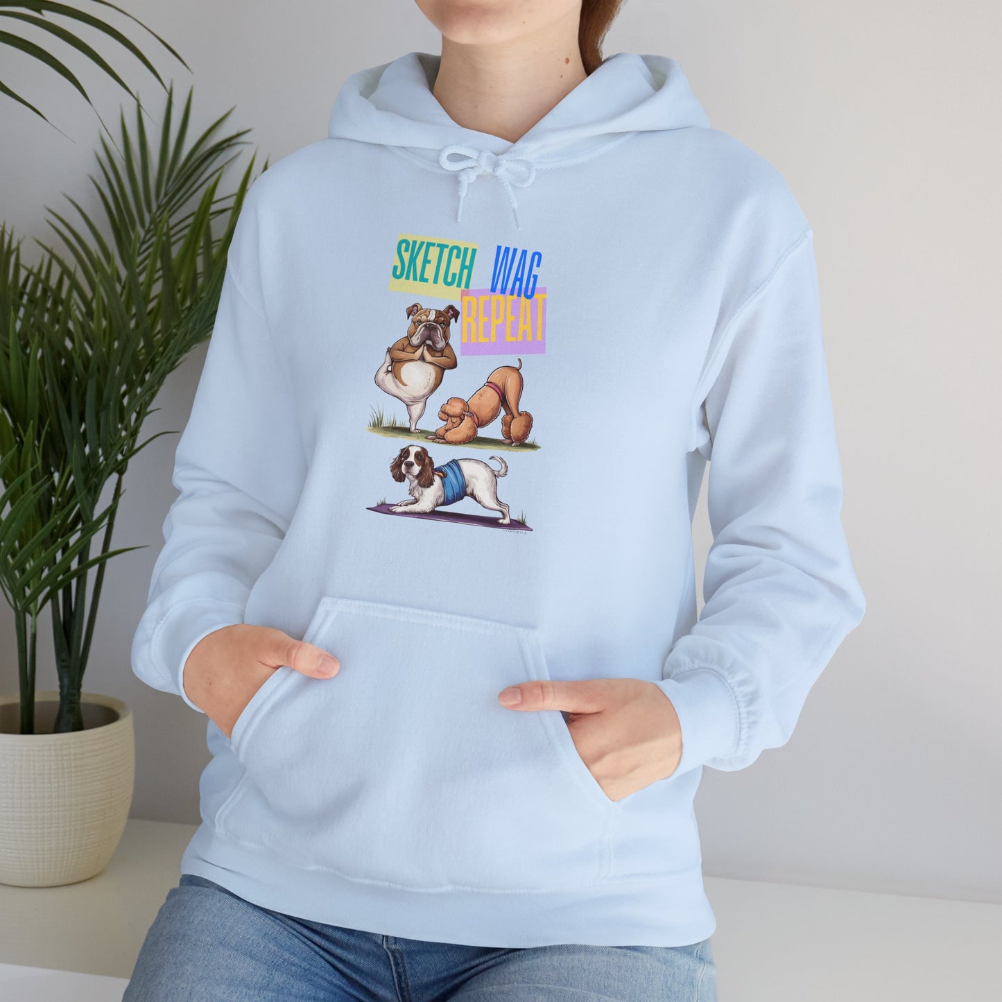 Sketch Wag Repeat Dog Lover Hoodie - furevermama