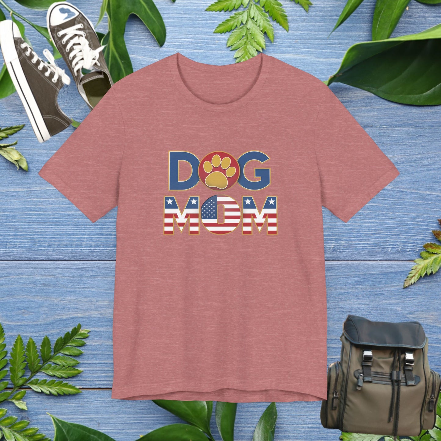 USA Patriotic Dog Mom T-Shirt - furevermama