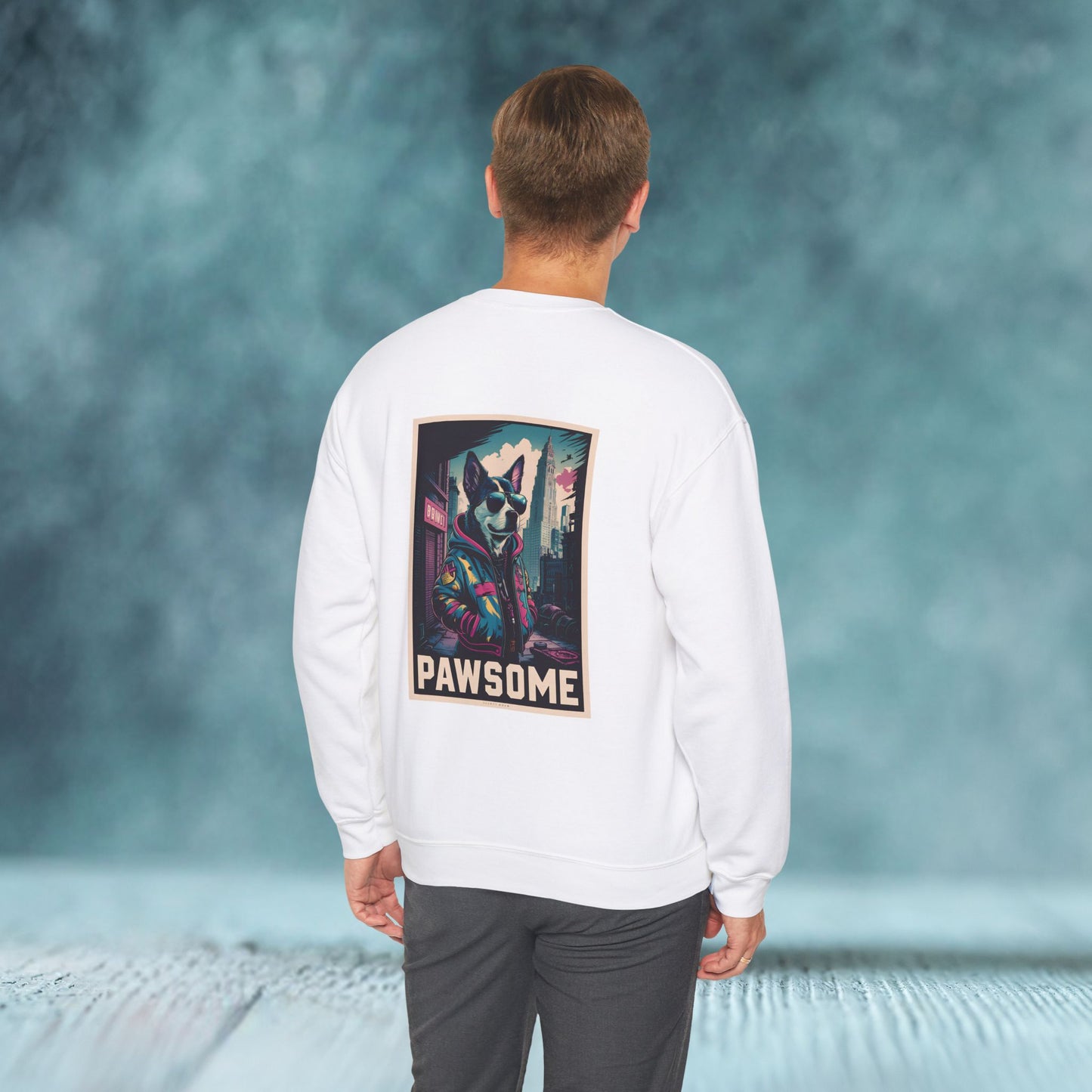 Pawsome Dog Crewneck Sweatshirt (Double Sided) - furevermama
