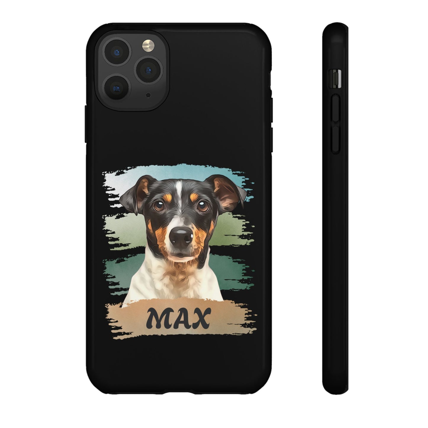 Custom Pet Portrait Phone Case, Green Brush Edition - furevermama