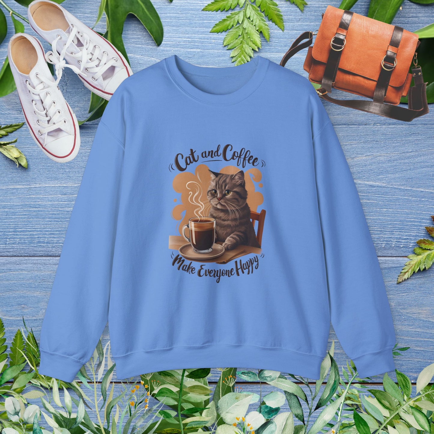 Cat and Coffee Sweatshirt - furevermama