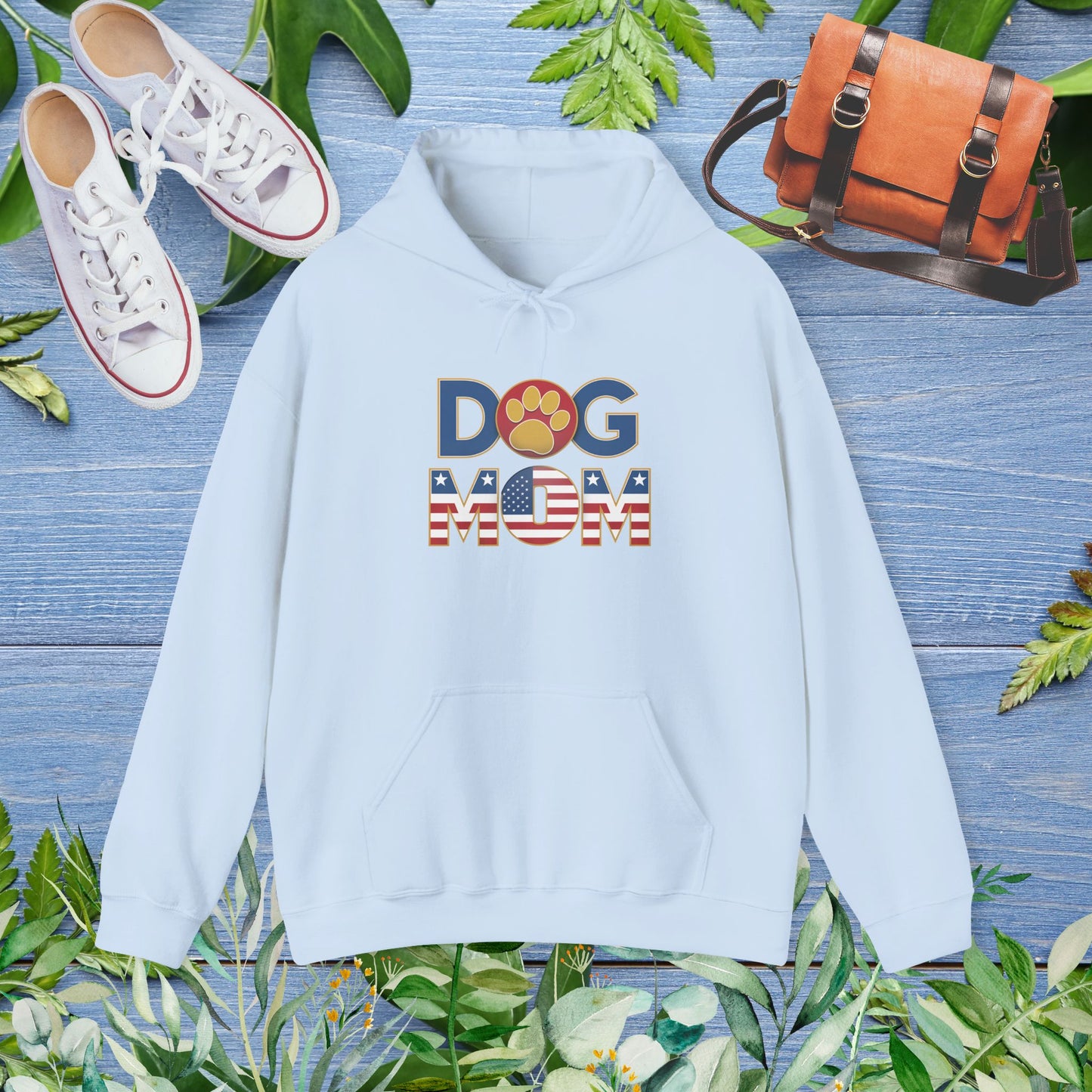 USA Patriotic Dog Mom Hoodie - furevermama