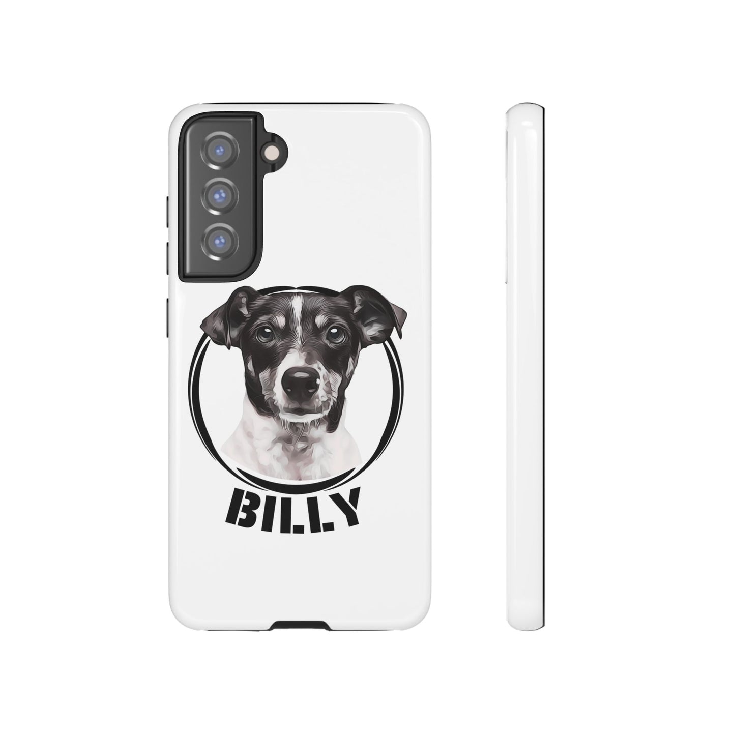 Custom Pet Portrait Phone Case, Black and White - furevermama