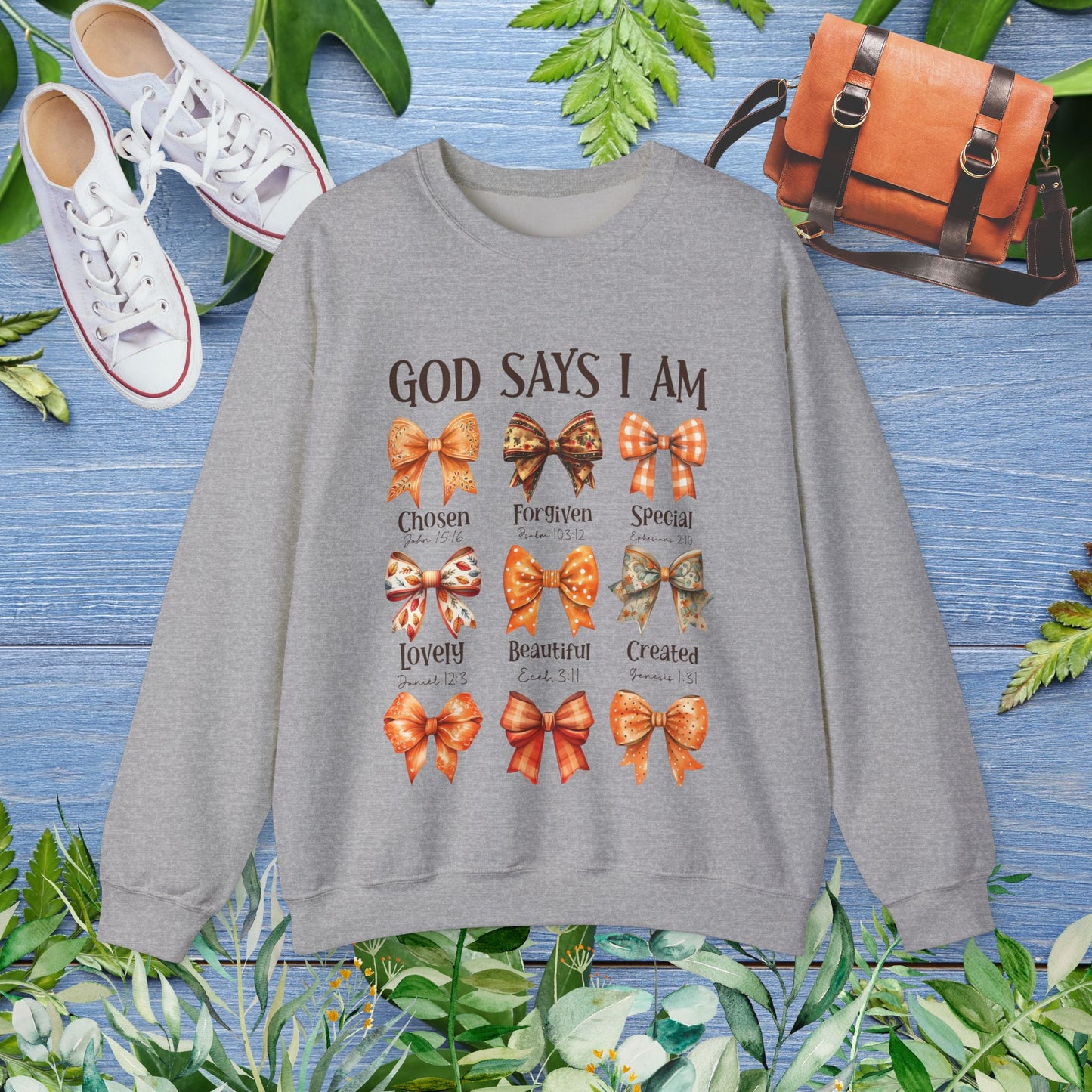 God Says I Am Crewneck Sweatshirt - furevermama