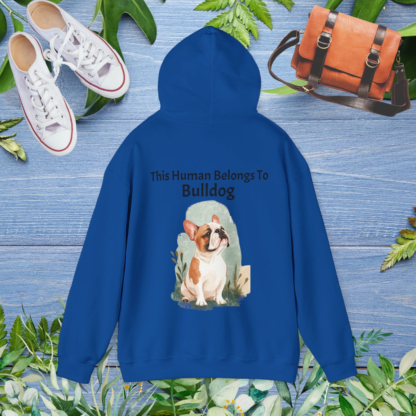 This Human Belongs to Bulldog Unisex Hoodie - furevermama