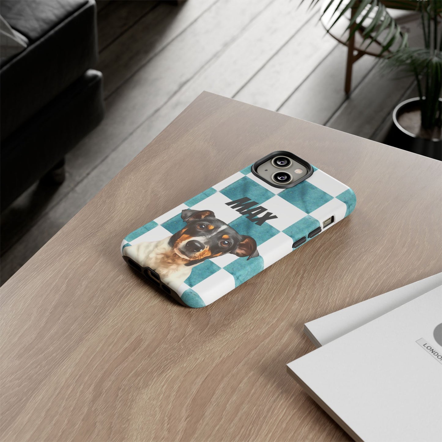 Custom Pet Portrait Phone Case, Checker Edition - furevermama
