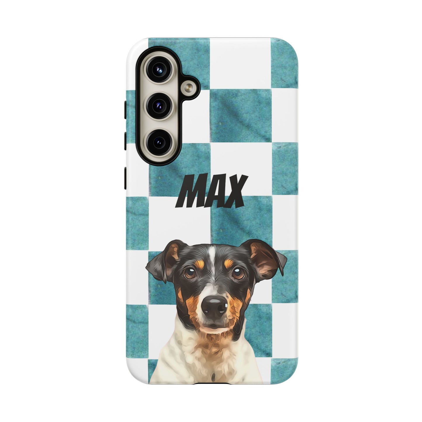 Custom Pet Portrait Phone Case, Checker Edition - furevermama