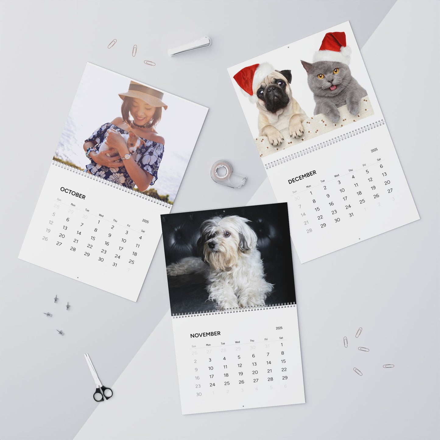 Custom Pet Photo Family Photo Wall Calendar - furevermama