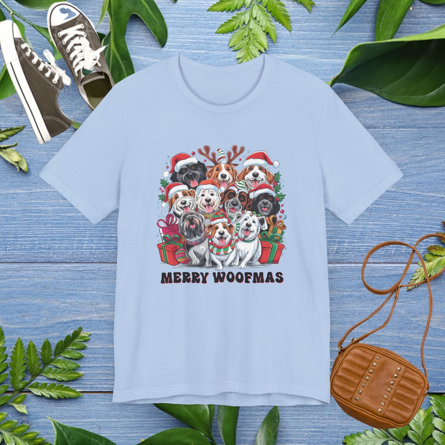 Merry Woofmas With All Dogs Jersey T-Shirt - furevermama