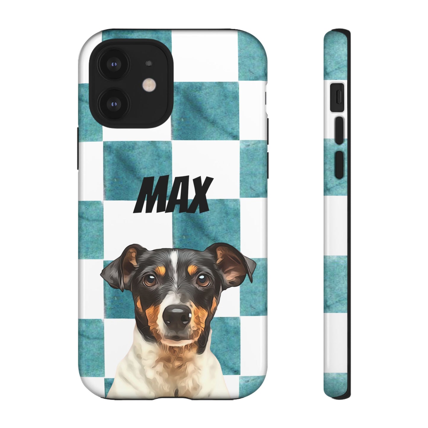 Custom Pet Portrait Phone Case, Checker Edition - furevermama