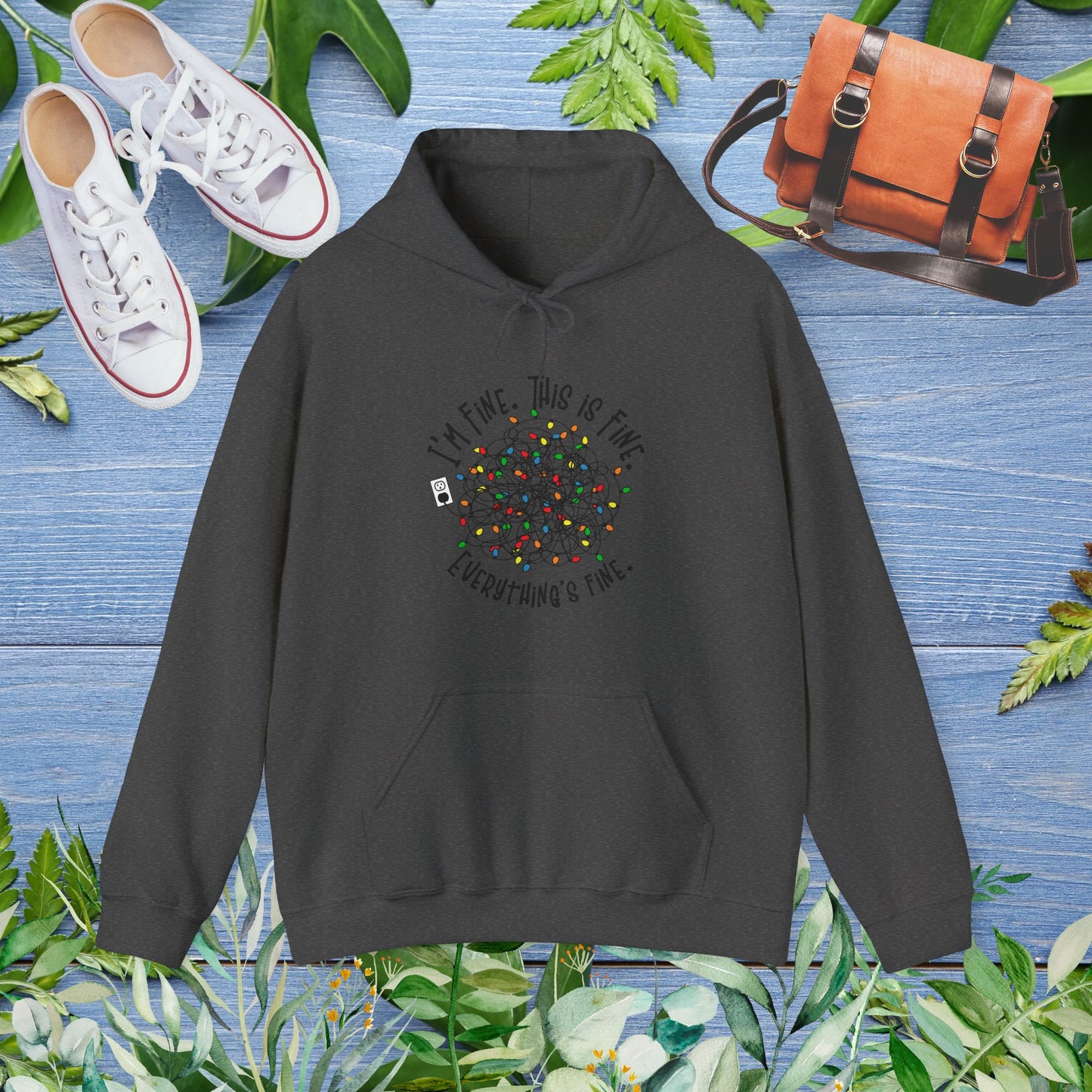 Everything Is Fine Unisex Heavy Blend™ Hoodie - furevermama