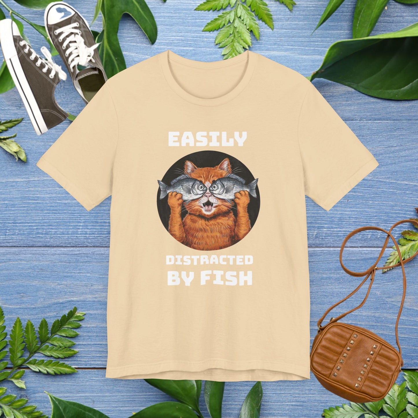 Easily Distracted by Fish, Cat T-Shirt - furevermama