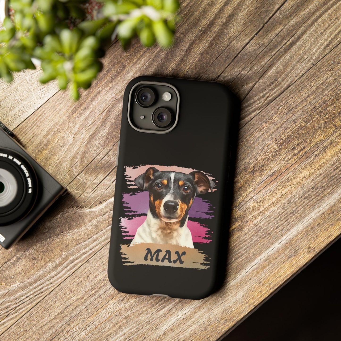 Custom Pet Portrait Phone Case, Pink Brush Edition - furevermama