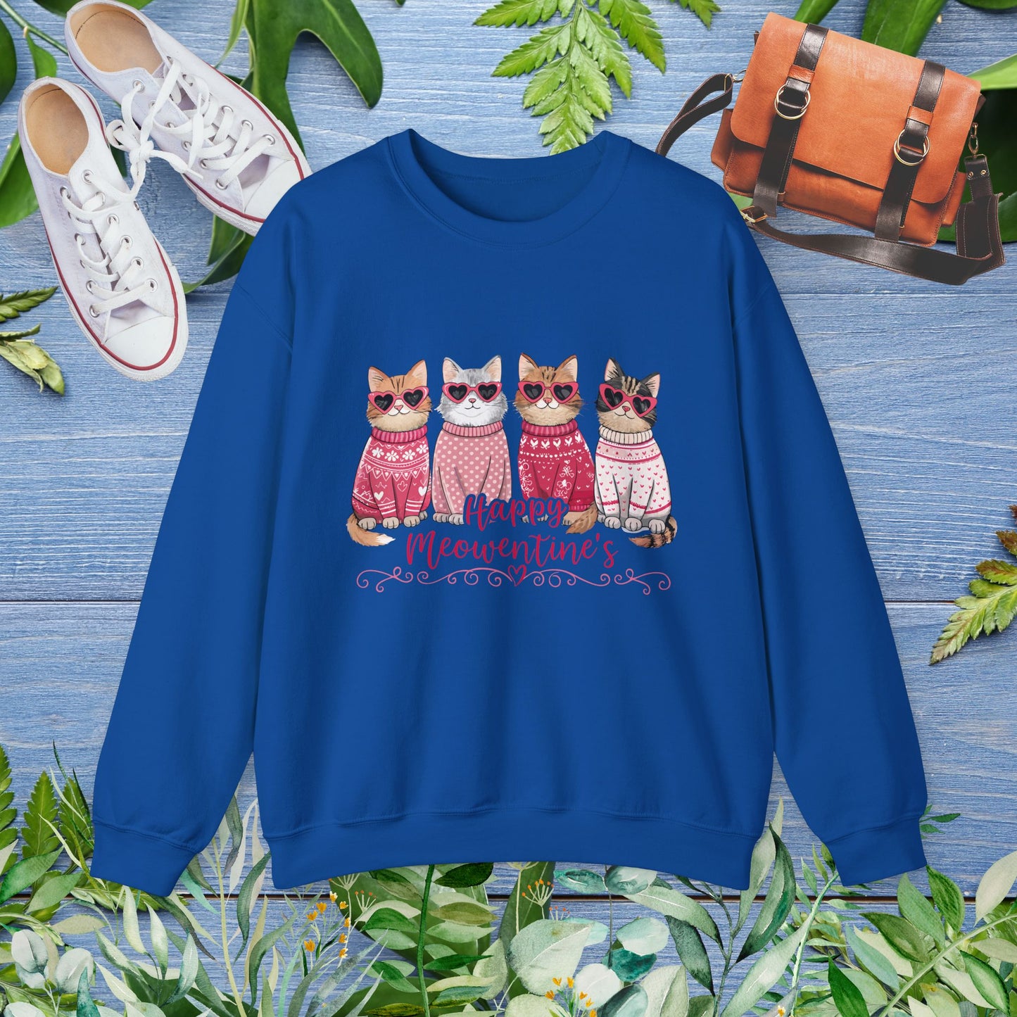 Happy Meowentine's Crewneck Sweatshirt - furevermama