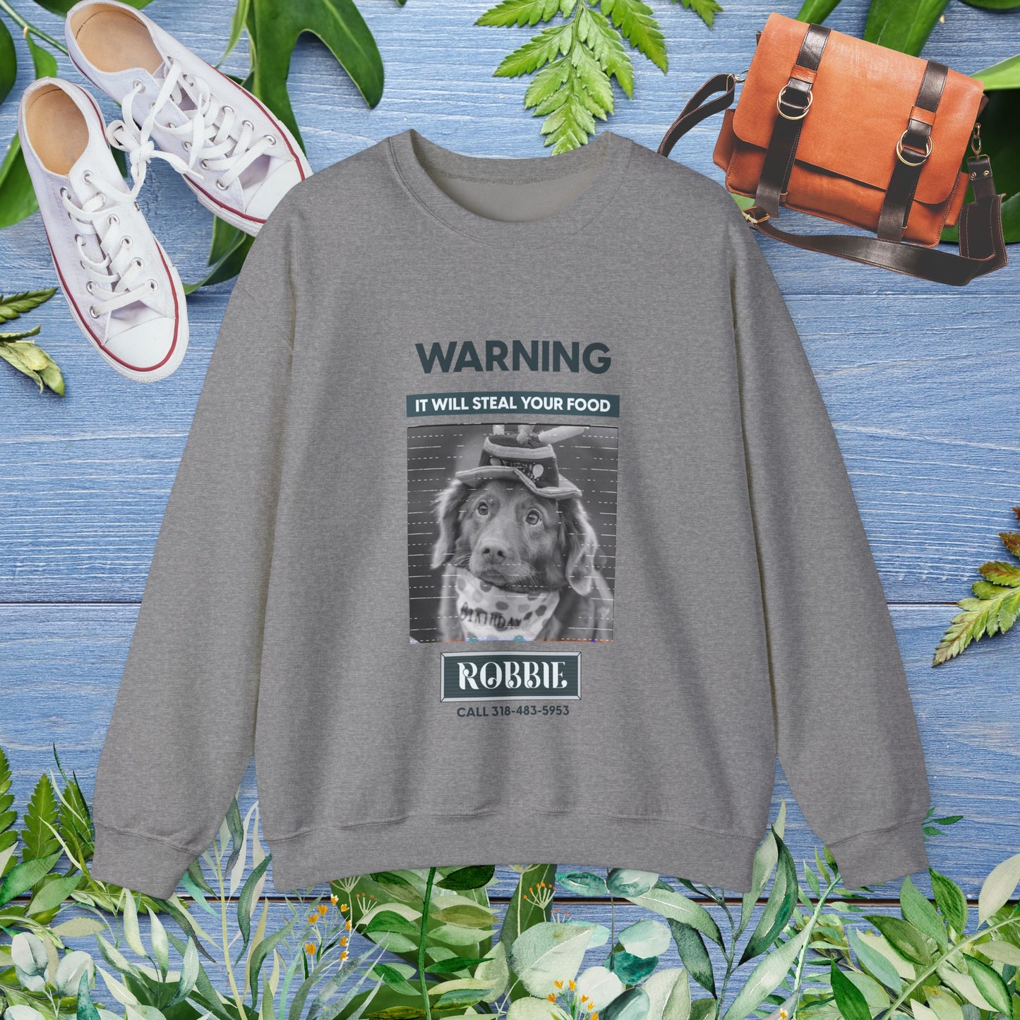 Food Stealer Warning Crewneck Sweatshirt - furevermama