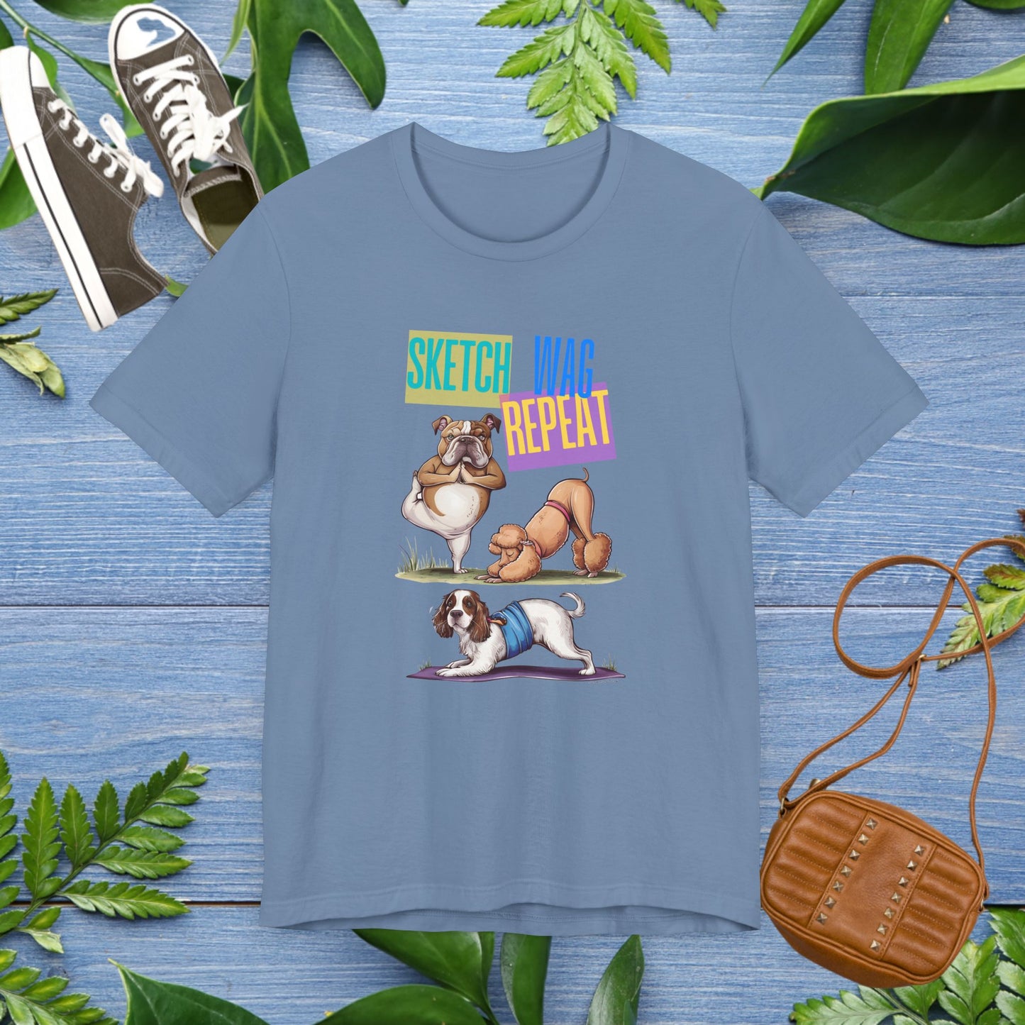 Sketch Wag Repeat Dog Lover T-Shirt - furevermama