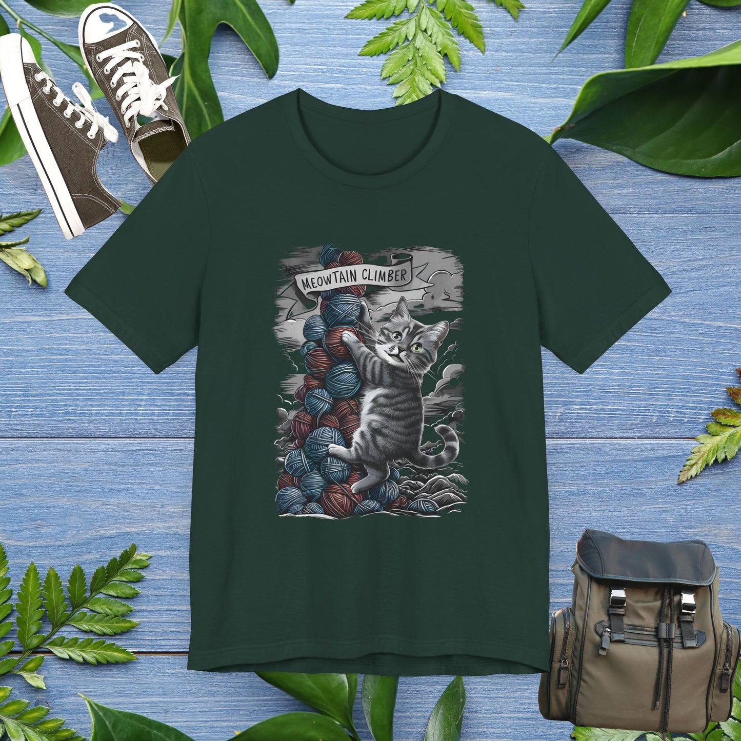 Meowtain Climber Unisex T-Shirt - furevermama