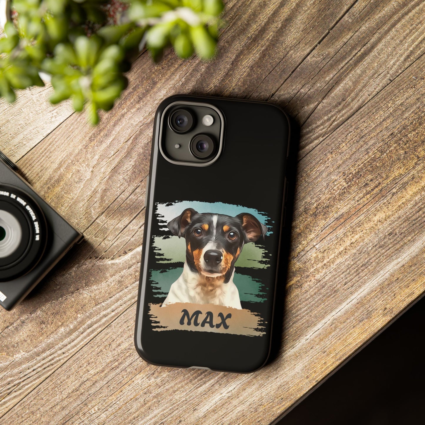 Custom Pet Portrait Phone Case, Green Brush Edition - furevermama
