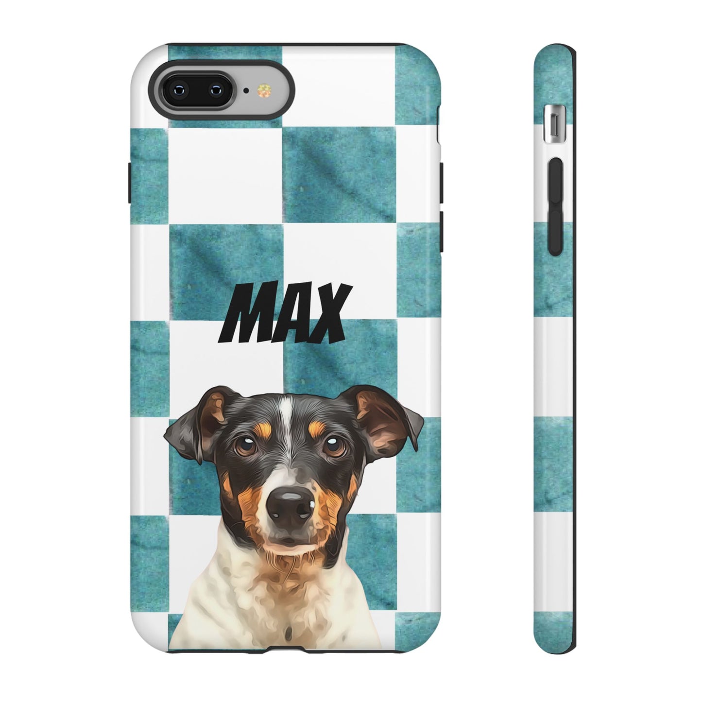 Custom Pet Portrait Phone Case, Checker Edition - furevermama