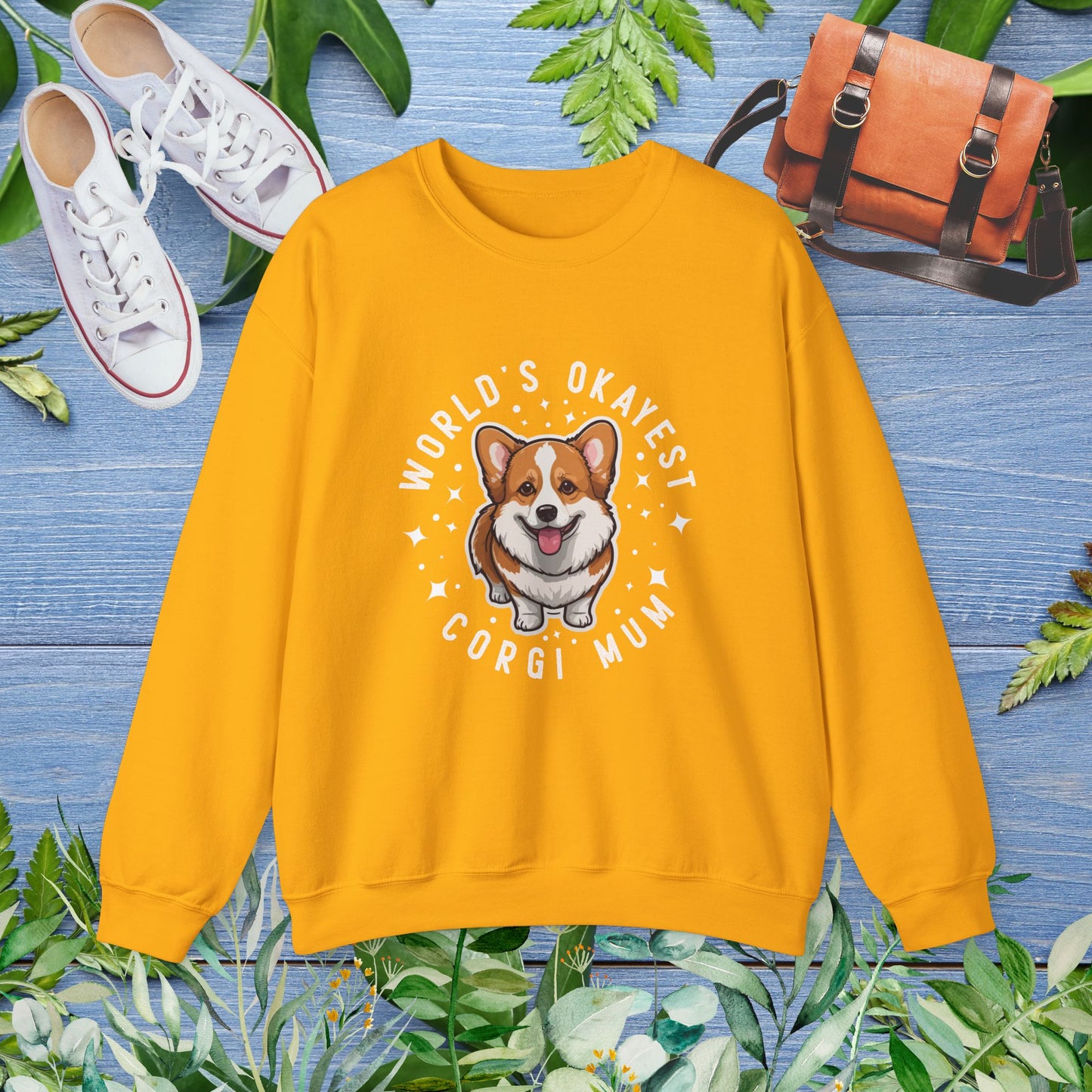 World's Okayest Corgi Mum Crewneck Sweatshirt - furevermama