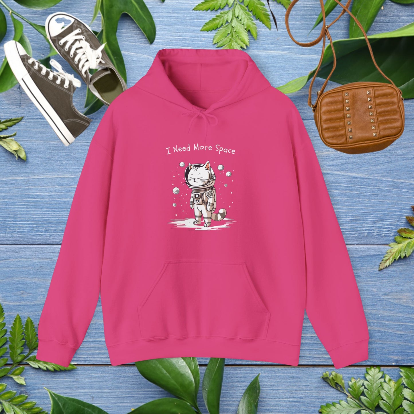 Space Cat Unisex Hoodie - I Need More Space - furevermama