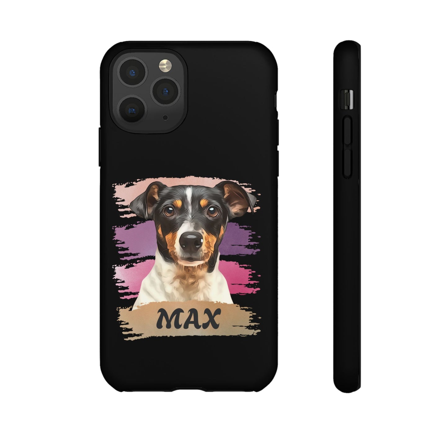 Custom Pet Portrait Phone Case, Pink Brush Edition - furevermama