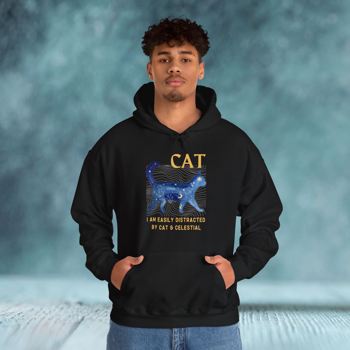 Cat and Celestial Unisex Hoodie - furevermama