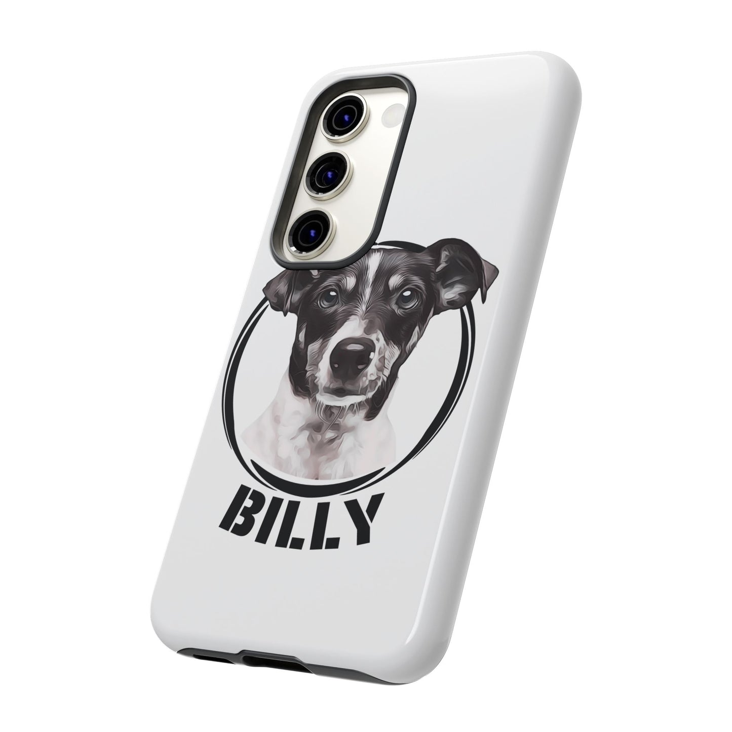 Custom Pet Portrait Phone Case, Black and White - furevermama