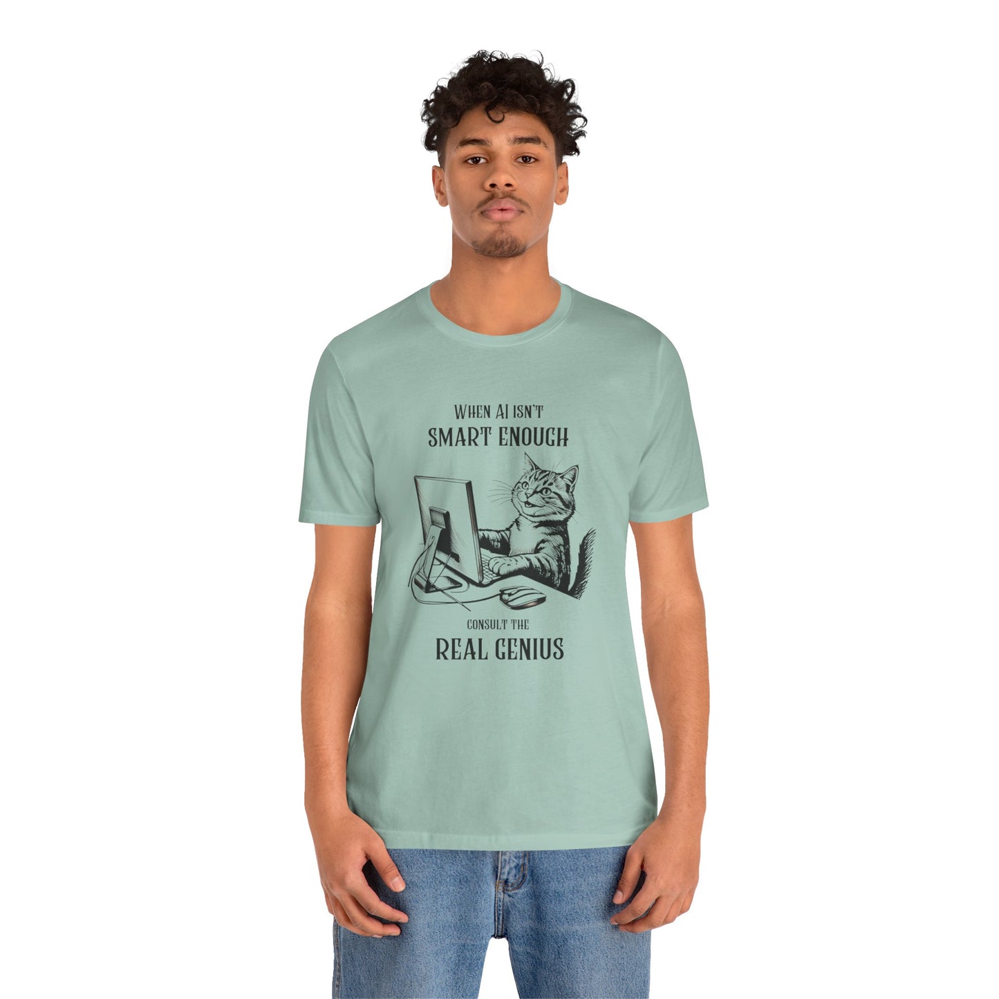 Cat Lover AI Enthusiast Unisex T-Shirt - Real Genius Design - furevermama