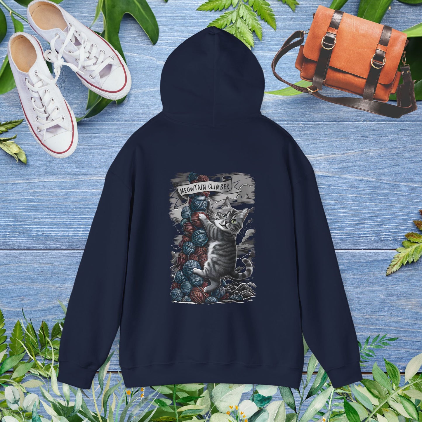 Meowtain Climber Unisex Hoodie (Double-Sided) - furevermama